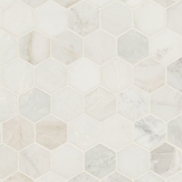 ARABESCATO VENATO WHITE 2" HEXAGON HONED