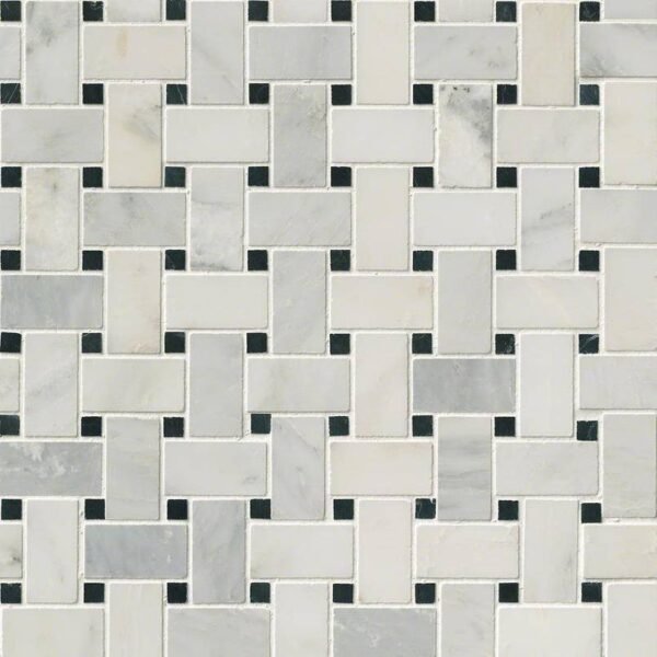 GREECIAN WHITE BASKETWEAVE MOSAIC
