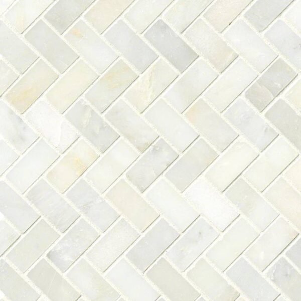 GREECIAN WHITE HERRINGBONE MOSAIC