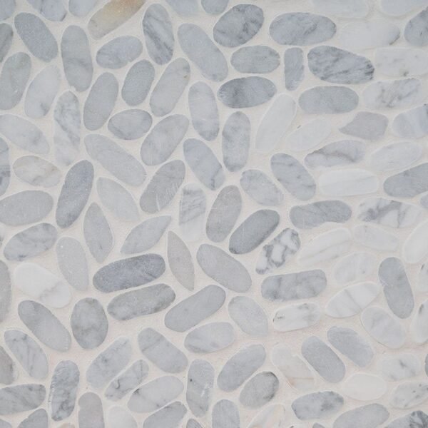 SLICED CARRARA WHITE PEBBLE